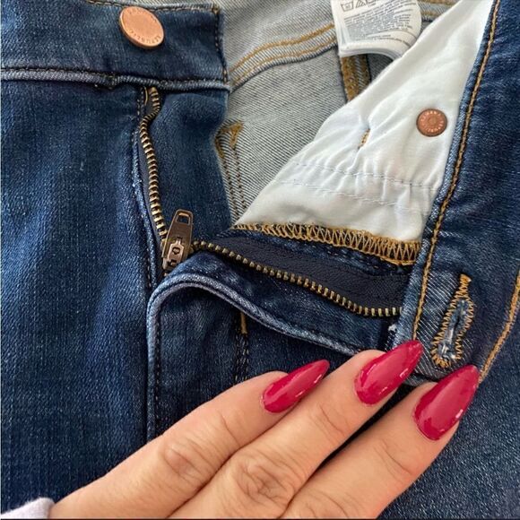 Banana Republic Premium Denim Mid Rise Skinny 28s Medium Wash Back Seam - Picture 8 of 11